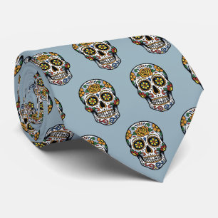 Sugar Skull Pop Art Dia de los Muertos Tie