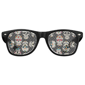 Sugar Skull Print Retro Sunglasses