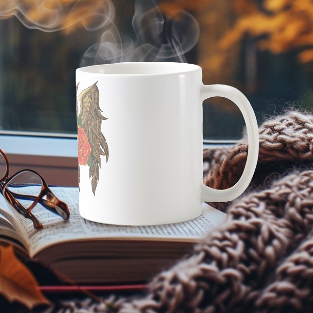 Sugar Skull Red Owl Coffee Mug (Creator Uploaded)