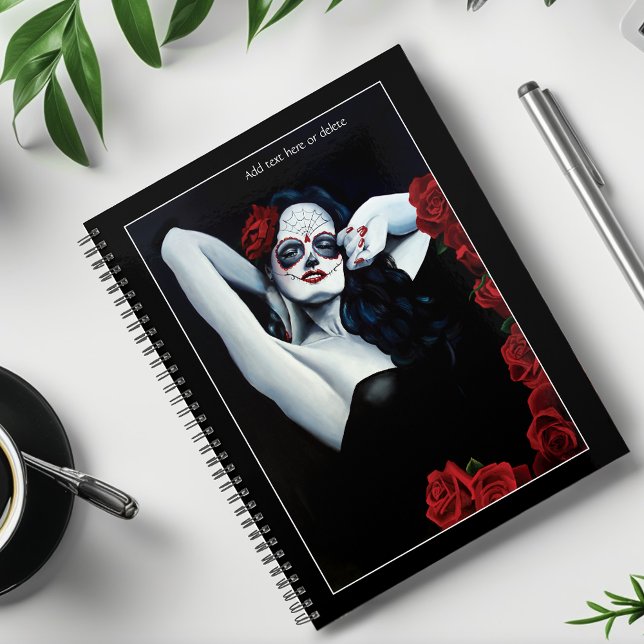 Sugar Skull Red Roses Black Planner (Creator Uploaded)