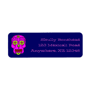 Sugar Skull Return Address Label