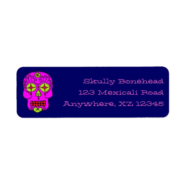 Sugar Skull Return Address Label (Front)