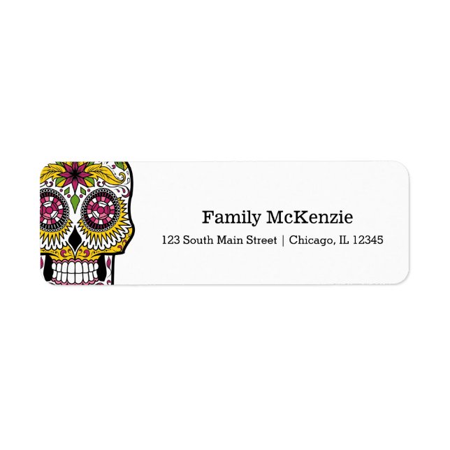 Sugar Skull Return Address Label (Front)