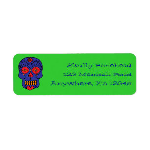 Sugar Skull Return Address Label