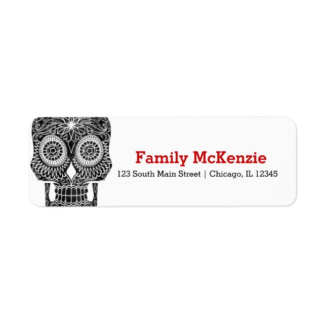 Sugar Skull Return Address Label (Front)