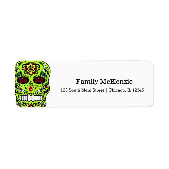 Sugar Skull Return Address Label (Front)