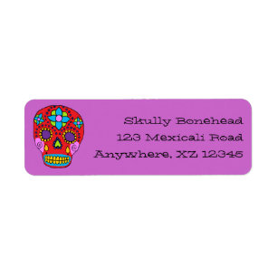 Sugar Skull Return Address Label