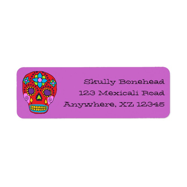 Sugar Skull Return Address Label (Front)