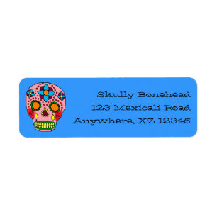 Sugar Skull Return Address Label