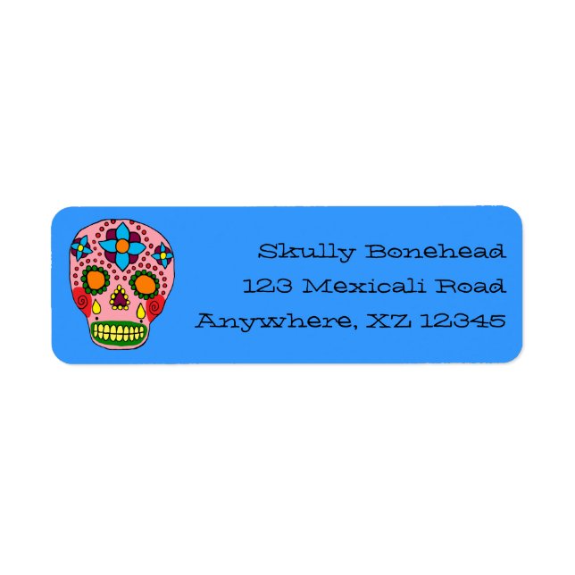 Sugar Skull Return Address Label (Front)