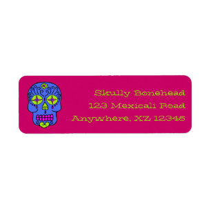 Sugar Skull Return Address Label