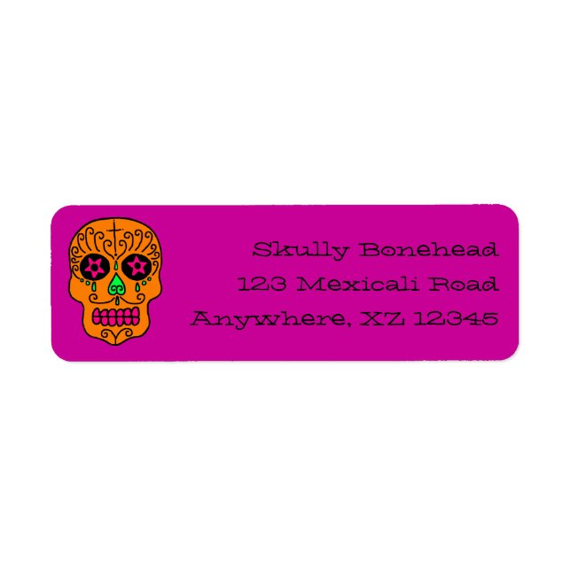 Sugar Skull Return Address Label (Front)