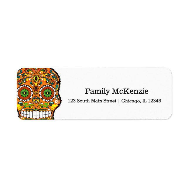 Sugar Skull Return Address Label (Front)