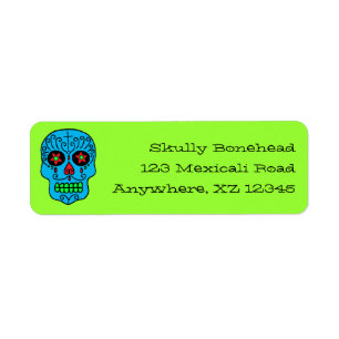 Sugar Skull Return Address Label