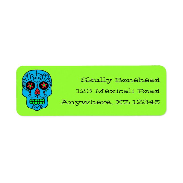 Sugar Skull Return Address Label (Front)