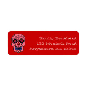 Sugar Skull Return Address Label