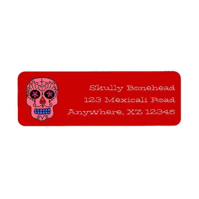 Sugar Skull Return Address Label (Front)