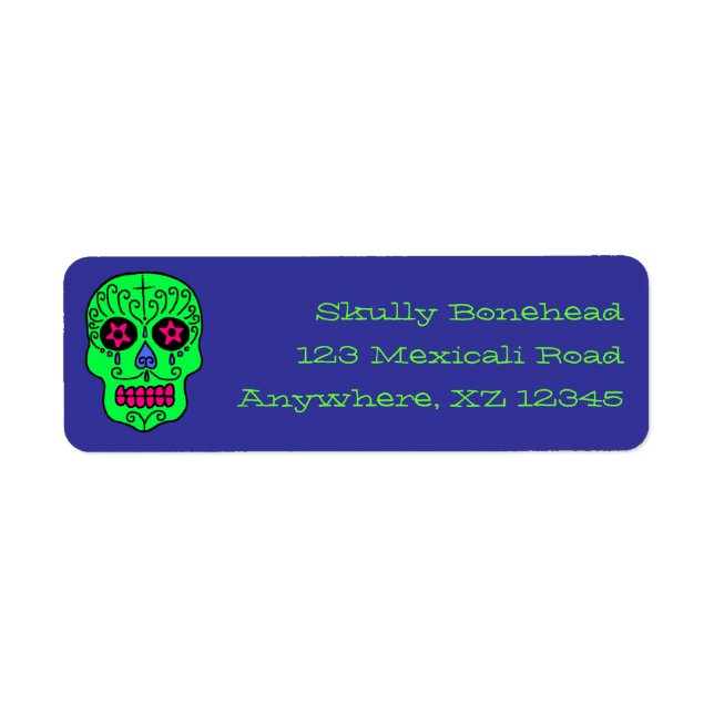 Sugar Skull Return Address Label (Front)
