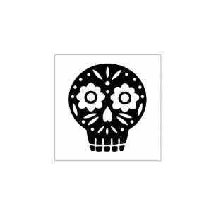Sugar Skull Rubber Stamp