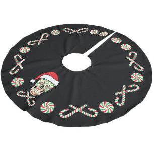 sugar skull santa customisable brushed polyester tree skirt