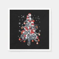Sugar Skull Santa Hat Christmas Tree Funny Xmas