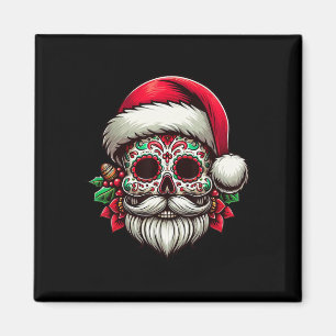 Sugar Skull Santa Mexico Calavera Xmas Dia De Los Magnet