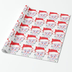 Sugar Skull Santa Wrapping Paper