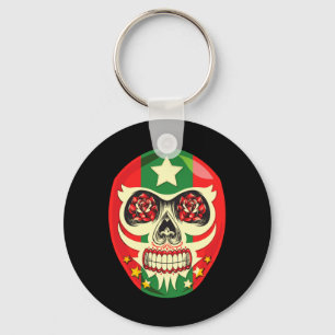 Sugar Skull Shirt Mexican Dia De Los Muertos Key Ring