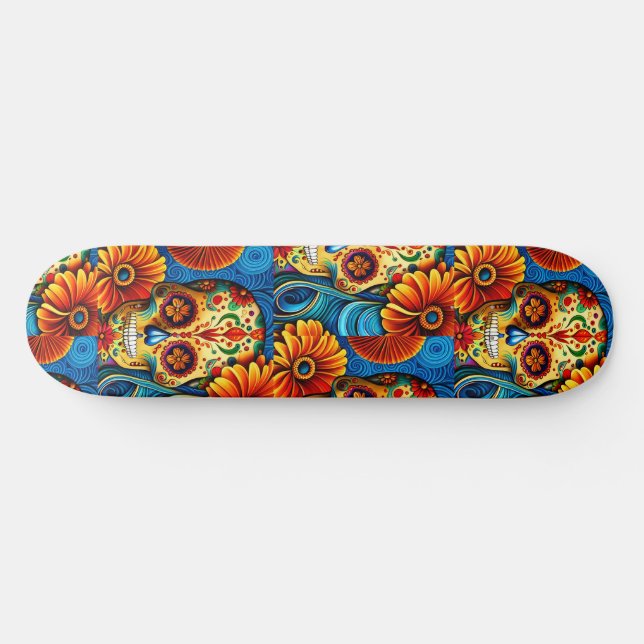 Sugar Skull Skateboard (Horz)