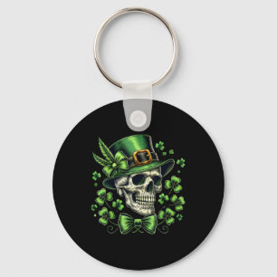 Sugar Skull St Patricks Day Leprechaun Shamrock Me Key Ring