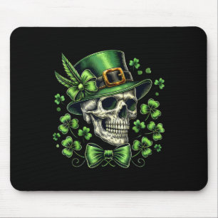 Sugar Skull St Patricks Day Leprechaun Shamrock Me Mouse Pad