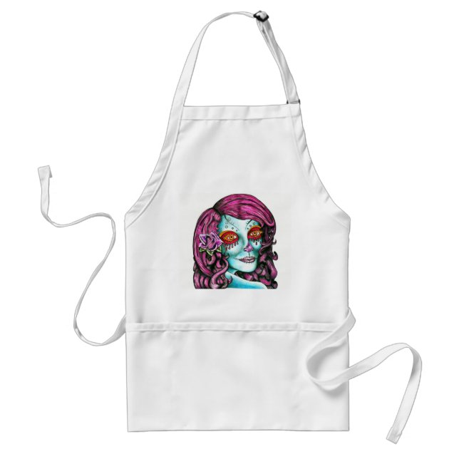 Sugar Skull Standard Apron (Front)