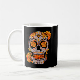 Sugar Skull Sunglasses Firework American Flag 4th Coffee Mug