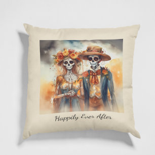 Sugar Skull Sweethearts, custom Cushion