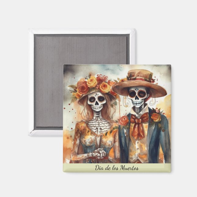 Sugar Skull Sweethearts, custom Magnet (Front/Back)