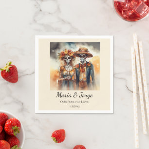 Sugar Skull Sweethearts, custom Napkin