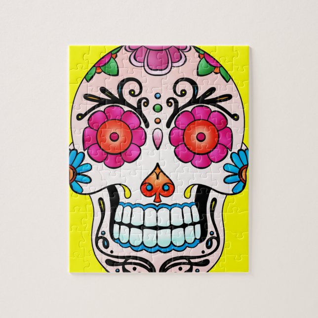 Sugar Skull - Tattoo Art Jigsaw Puzzle (Vertical)