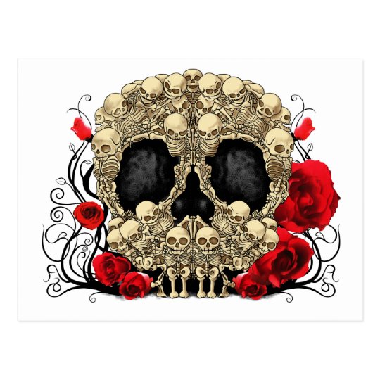 Sugar Skull - Tattoo Design Postcard