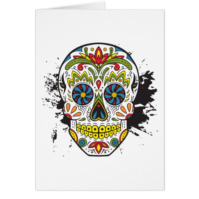 Sugar Skull, Tattoo Skull, Mexican Skull (Front)