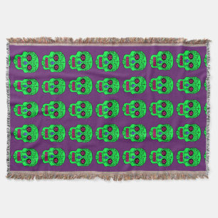 Sugar Skull Throw Blanket
