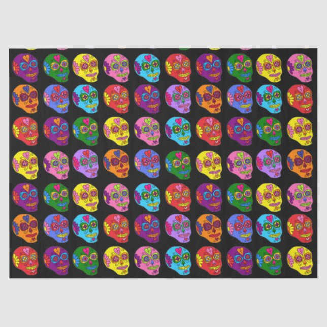 Sugar Skull Tissue Paper (Front)