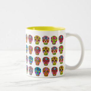 Sugar Skull Two-Tone Coffee Mug
