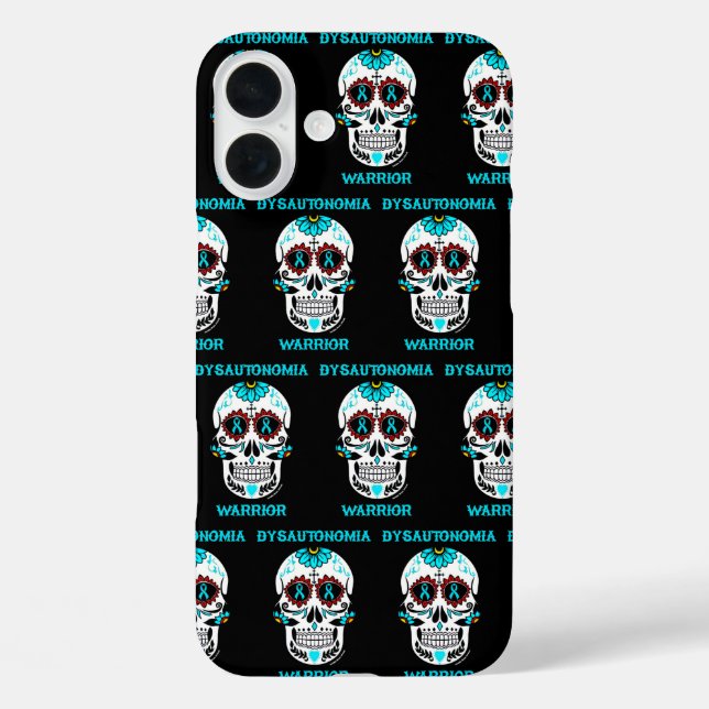 Sugar Skull/Warrior...Dysautonomia Case-Mate iPhone Case (Back)