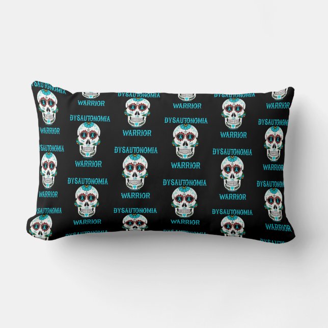 Sugar Skull/Warrior...Dysautonomia Lumbar Cushion (Front)