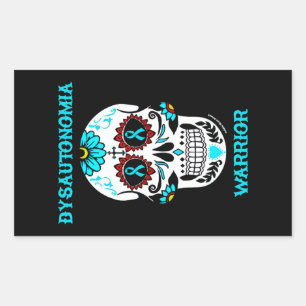 Sugar Skull/Warrior...Dysautonomia Rectangular Sticker