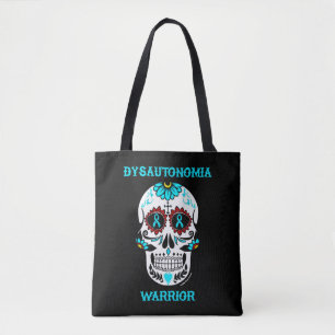 Sugar Skull/Warrior...Dysautonomia Tote Bag