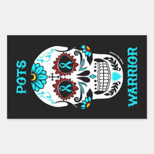 Sugar Skull/Warrior...POTS Rectangular Sticker