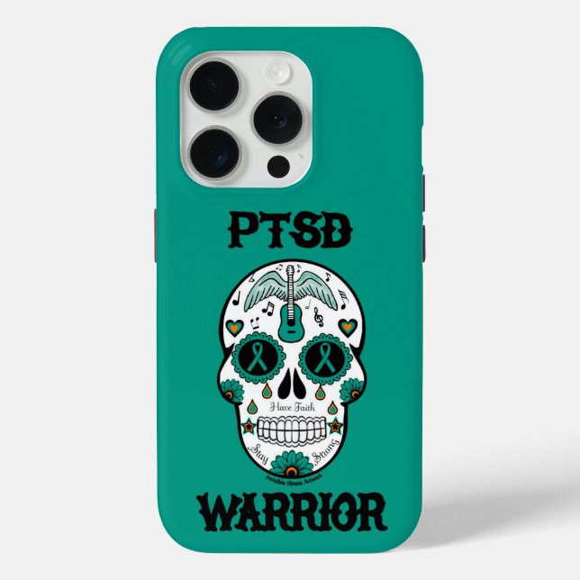 Sugar Skull/Warrior...PTSD Case-Mate iPhone Case (Back)