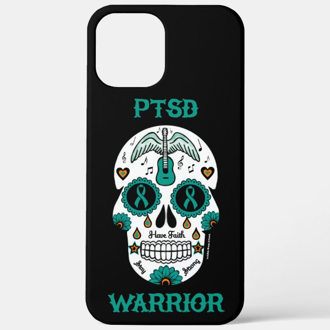 Sugar Skull/Warrior...PTSD Case-Mate iPhone Case (Back)