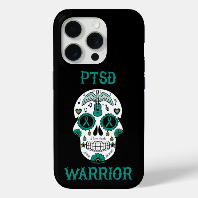Sugar Skull/Warrior...PTSD Case-Mate iPhone Case (Back)
